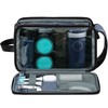 ZEEMO Travel Toiletry Bag for Men, Medium Water-Resistant Double-Sided Full-Open