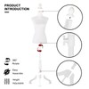 60”- 68” White Female Mannequin Body Tripod Stand,Height Adjustable Maniqui