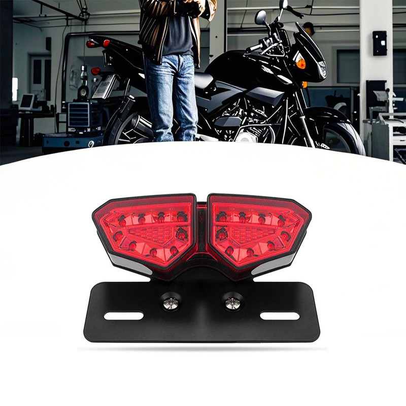 Anki HappiGo Red Motorcycle Tail Light with License Plate Bracket