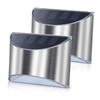 Solalite® 2 Pack Stainless Steel Security Solar Wall Lights -