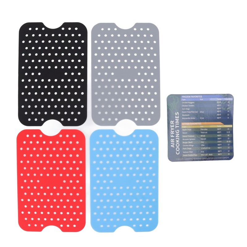 4Pcs Reusable Silicone Air Fryer Liners High Heat Resistance Food
