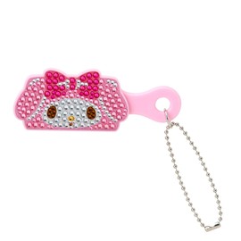 Sanrio 413216 Mini Brush Charm (Kira Deco Miniature) My Melody Main Body/Plate: ABS Resin, Brush (Hair): Polypropylene, Key Holder, Comb