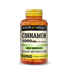 MASON NATURAL Cinnamon 1000 mg Natural Dietary Supplement Capsules, 100 Ea