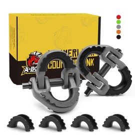 A-BOAR 1/2 Safety Chain Connector Link, 12000lbs Capacity, 2pack Hammerlock Coupling Link for Trailer Chains Connect, G80 Drop Forged Alloy Steel Tow Hitch Safety Chain Connector Link, Grey