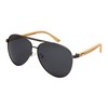 Edge I-Wear Polarized Classic Pilot Style Aviator Sunglasses Natural Bamboo