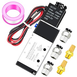 TAILONZ PNEUMATIC 1/2"NPT Solenoid Valve 4V410-15 12V/24V/110V/220V Single Coil Pilot-Operated Electric 2 Position 5 Way Connection Type