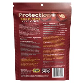 ARK Naturals Protection Plus Brushless Toothpaste for Mini Breeds, 4 oz Bag, Dog Dental Chew with Toothpaste Center, Prevents Plaque & Tartar, Freshens Breath