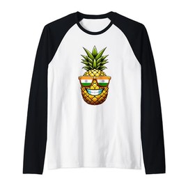 Travel Must Have India Backpacking Gadget Funny Pineapple Raglan Baseball Tee