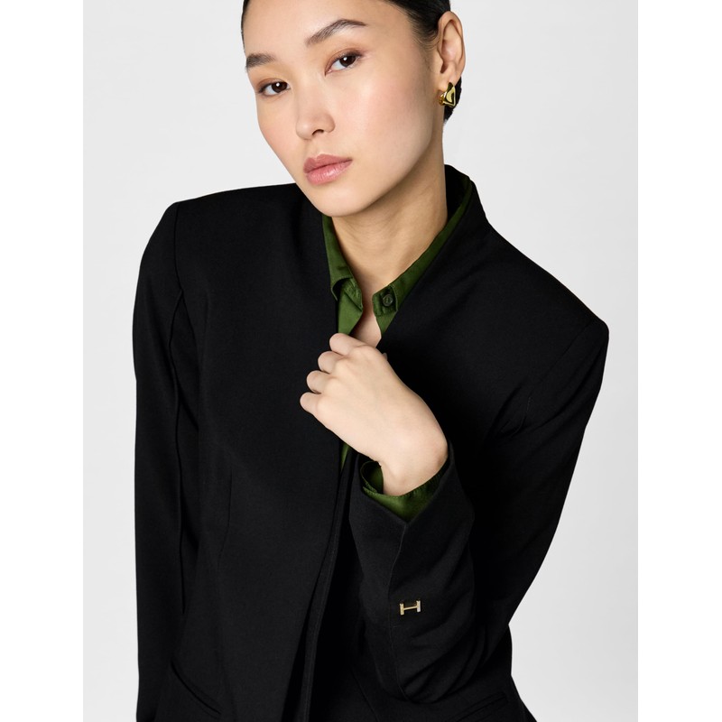 HALSTON H Women's Suits Jacket, Black, 8