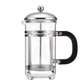 Glass Press Pot 600ml Transparent Stainless Steel Filter Heat Resistant Quick Making Press Coffee Tea Maker