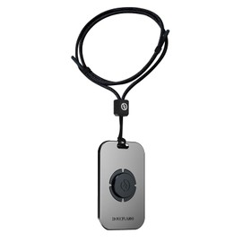 Adjustable Durable Long Neck Lanyard with Magnetic Metal Plate for Hollyland Lark Max Wireless Lavalier Microphone, Black