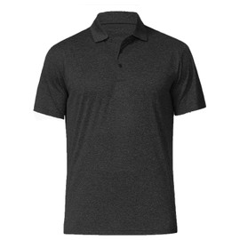 Men's Dry Fit Golf Polo Shirt (as1, Alpha, xx_l, Regular, Regular, Black)