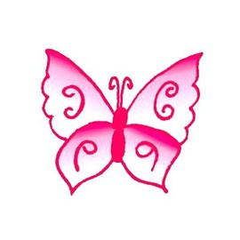 Art Stamps Linda Brown Stylised Butterfly Stamp, Red