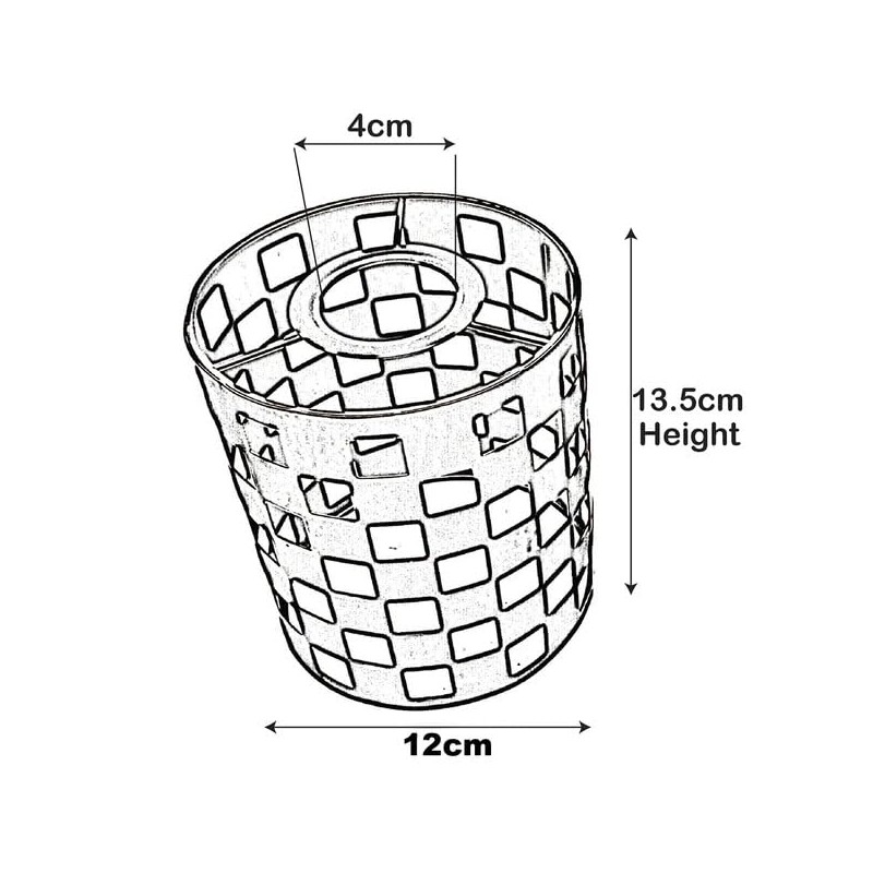 Retro Open Style Easy Fit Pendant Shade Metal Cage Drum