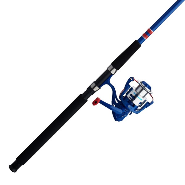 Shakespeare Contender Spinning Reel and Ugly Stik Big Water Fishing Rod Combo,Blue