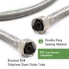 Masterwarehouse DN8 Flexible Braided Tap Hose 225mm Length, Both 1/2"