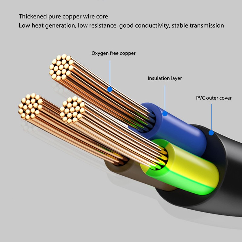 IEC320 C14 Male to C5 Female Power Cable Tension Resistant