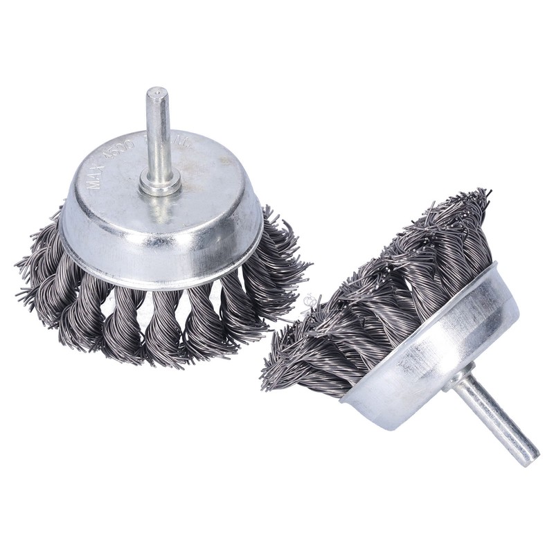 6Pcs Twisted Wire Brush Steel Metal Deburring Grinding Rust Removal