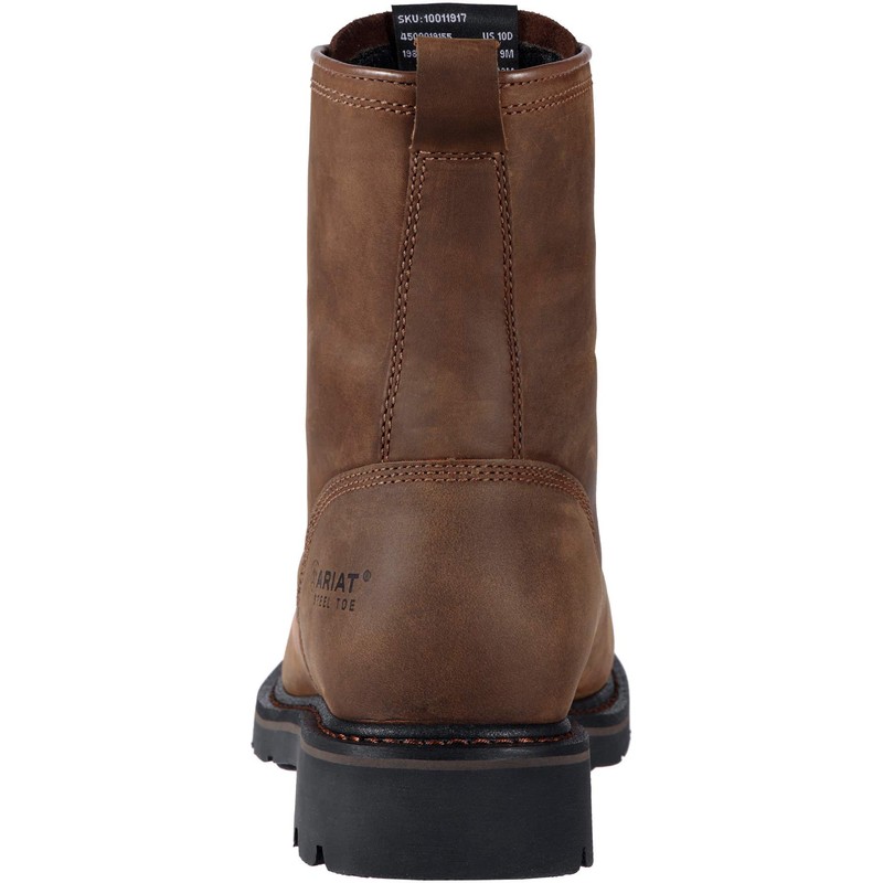 Ariat Mens Cascade 8" Wide Square Toe Work Boot Alamo