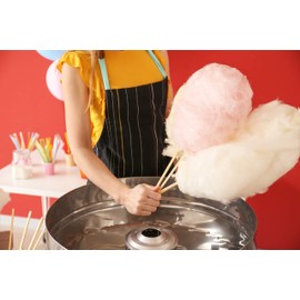 OREXXI Cotton Candy Sticks - 180 | 60 Cotton Candy Buds 30 cm for Cotton Candy Machine Home - Splinter Free Sticks for Cotton Candy