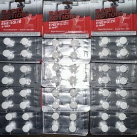 RAPID ACTION ENERGIZE 2-WAY ENERGY/DIET PILLS - 48 CT (12-4 CT PACKS)