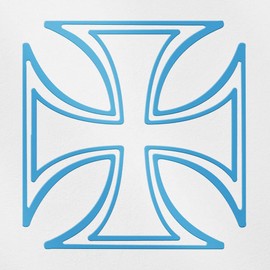Transparent Decal Stickers of Iron Cross (Azure Blue) Premium Waterproof Vinyl Decal Stickers for Laptop Phone Accessory Helmet Car Window Mug Tuber Cup Door Wall Decoration ANDSKUS769126BE080322