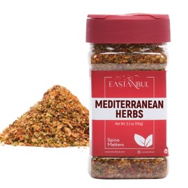 Eastanbul Mediterranean Spice Blend, 5.29oz Mediterranean Seasoning, Mediterranean Herb & Salt Blend, Mediterranean Spiced Sea Salt, Mediterranean Spices and Herb Seasoning For Mediterranean Food
