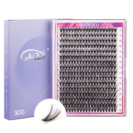 GAQQI Lash Clusters 320Pcs Individual Lashes 30D Mixed 9-16mm Eyelash Clusters C Curl Lash Clusters Look Like Mink Eyelash Extensions Thin Band Soft to Use Self Application(30D-CMIX)