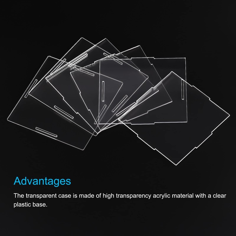 sourcing map Clear Display Case, Acrylic Box Assemble Dustproof Box