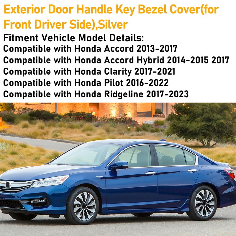 APESER Front Door Handle End Bezel Cover w/Key Hole Compatible