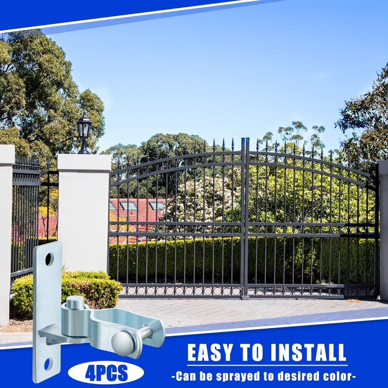 Dunzy 4 Pcs Heavy Duty Wall Mount Gate Hinge Pipe