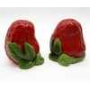 Ceramic Salt & Pepper Shakers - Strawberry Shaped Salt &