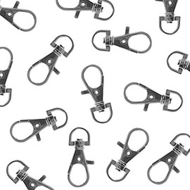 Super Z Outlet 1.5" Metal Swivel Clasps Snap-On Keychain Ring Hook Clip for Keys, Lanyards (50 Pack)