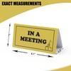 In a Meeting Triangular Table Tent Sign - High Visibility