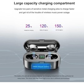 Wireless Earbuds Bluetooth 5.3 with Mic – In-Ear Headphones with LCD Display, Touch Control, Hi-Fi Stereo Deep Bass, Noise Cancelling, Waterproof, HD Calling, Sports & Workout Earphones