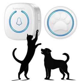 Soft Ring Dog Potty Bell for Training – Wht Wireless Dog Door Bell with 1000ft Range, LED Alert, 60 Tones, Waterproof Dog Bells to Go Outside – Bell for Dogs to Ring to Go Potty(1 Bell & 1 Receiver)