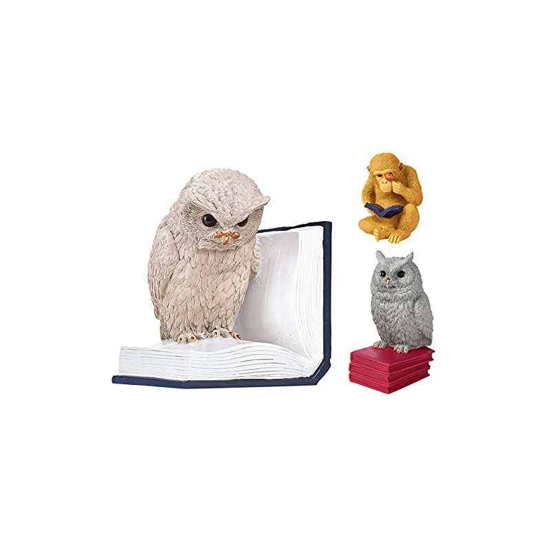 moses. B-Uhu-ch Bookend Decorative Object for Bookcase, 3D Owl as
