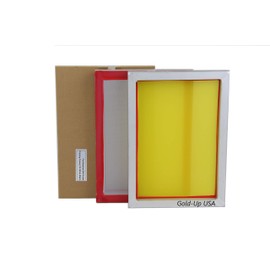 Aluminum Screen Printing Screens, Size 9 x 14 Inch Pre-stretched Silk Screen Frame (305 Yellow Mesh)