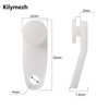White Traverse Rod Slides Curtain Track Glider Hooks for Curtains(50