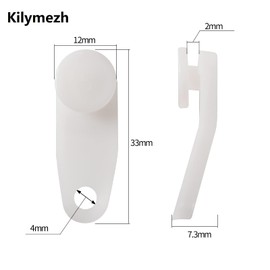 White Traverse Rod Slides Curtain Track Glider Hooks for Curtains(50 Pack)…