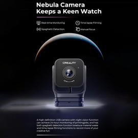 3D Printer Camera for Creality Sonic Pad/Nebula Pad/Ender-3 V3 KE/CR-X, Real-time Monitoring, Time-Lapse Filming, Spaghetti Detection, Manual Focus