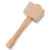 Sanbege 9.6" Wooden Mallet, Solid Beechwood Ice Hammer, Damage Free