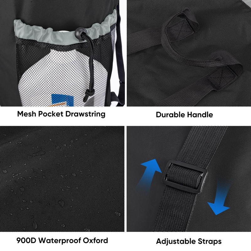 BALEINE 120L Laundry Bag Backpack, 900D Oxford Fabric Large Travel