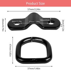 HENGBIRD 6 Pack D-Ring Tie Downs Cargo Tie Downs Anchors D Lashing Rings, D Rings Tie Down Anchors Hooks Stainless Steel D Ring for Load Securing in Trailer Truck Boat Cars Kayak