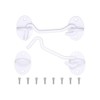Door Hook and Eye Latche,2 PCS 8 Inch White Cabin