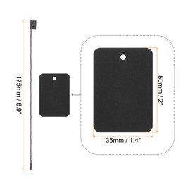 sourcing map Price Tags and Hang Tag String Clothing Price Marking Tag, 2"x1.4" Black String Tags for Clothes, Retail Store 200 Set