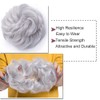 Hairpiece Bun Scrunchie Scrunchy Hair Extensions Silver Grey 40G Synthetic