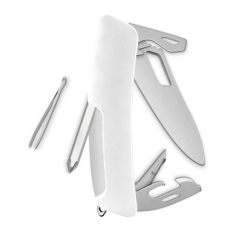 Navaja ALLMATT Single Hand SH04 R, 12 funciones, blanco