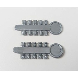 Juego de 100 cuñas de rotación dental, almohadillas rotatorias de goma ortopédicas (gris plata)