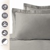 Pizuna 100% Cotton King Pillow Cases 2 Pack Silver 50x90cm,